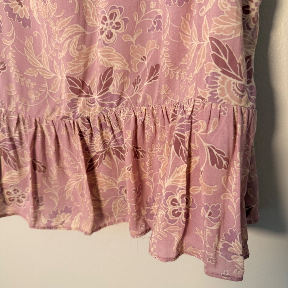 Anthropologie Wayf Romantic Floral Peplum Blouse (XL) NWT Cottagecore Feminine - Picture 13 of 14